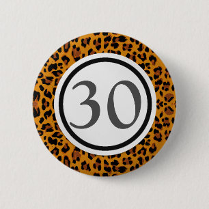 Leopard Print 6 Cm Round Badge
