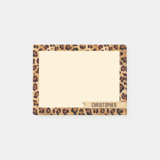 Leopard Print Add Your Name Smaller Post-it Notes