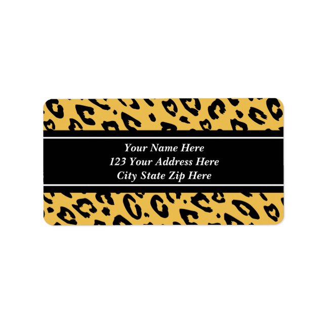 Leopard print address labels (Front)