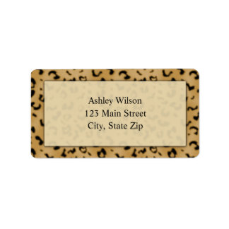 Leopard Print Address Labels