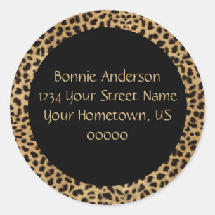 Leopard Print Address Sticker
