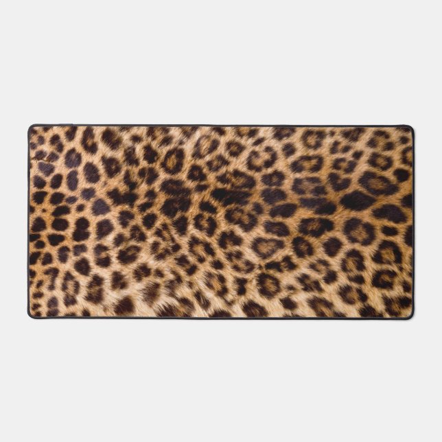 Leopard Print African Cat Prints Image Photo Desk Mat (Front)