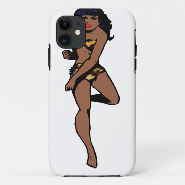 leopard print african pin up Case-Mate iPhone case (Back)