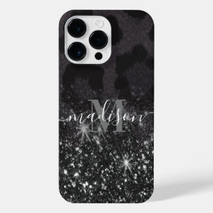 Leopard Print and Glitter iPhone 14 Pro Max Case