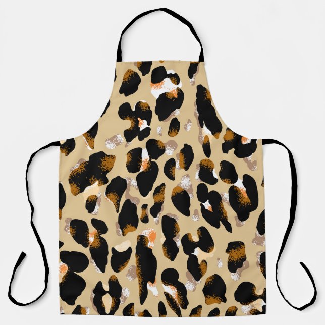 Leopard Print: Animal Pattern Craze Apron (Front)