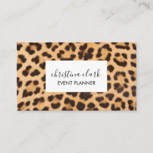 Leopard Print Animal Pattern Custom Personalised Business Card