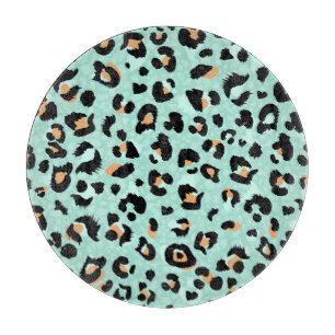 Leopard print, animal pattern cutting board