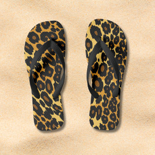 Leopard Print Animal Pattern Flip Flops