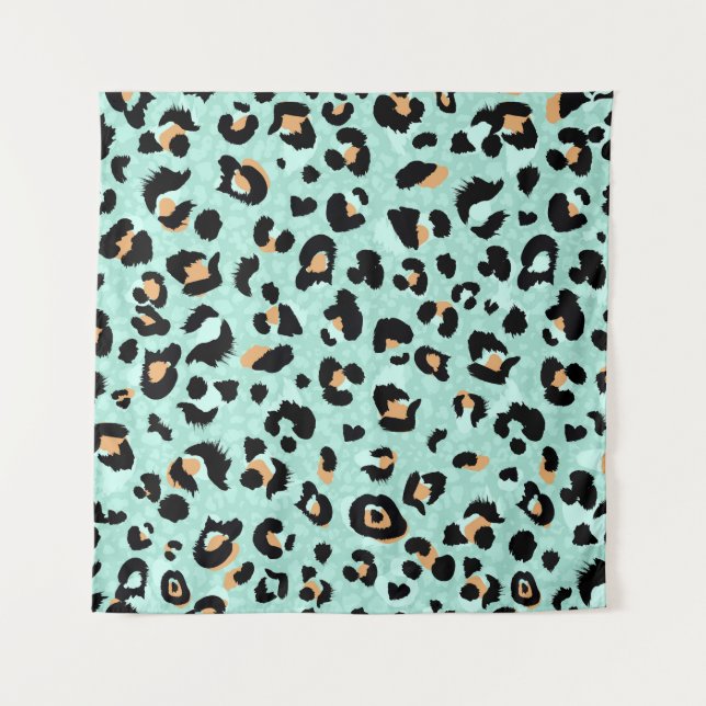 Leopard print, animal pattern tapestry (Front)