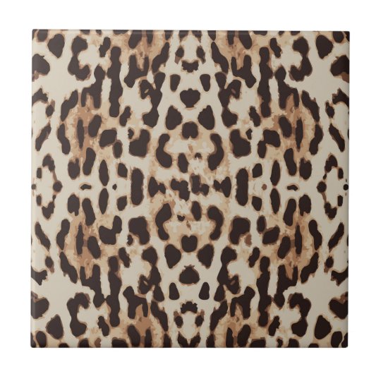 Leopard Print Animal Pattern Tile | Zazzle.co.uk