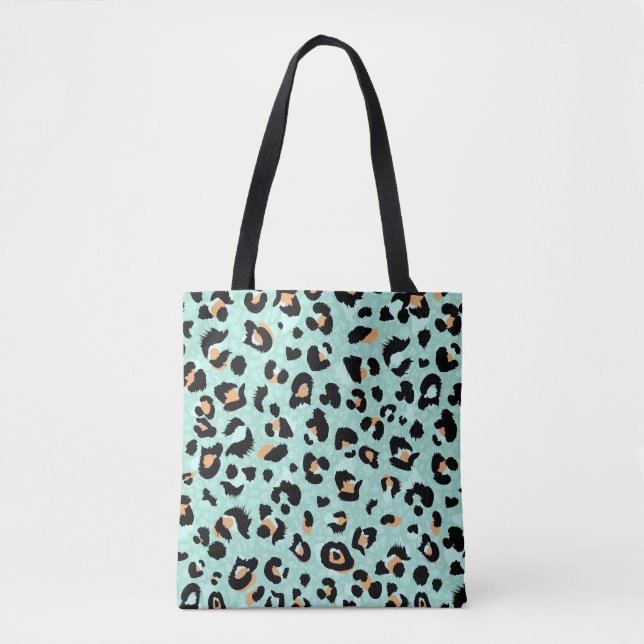 Leopard print, animal pattern tote bag (Front)