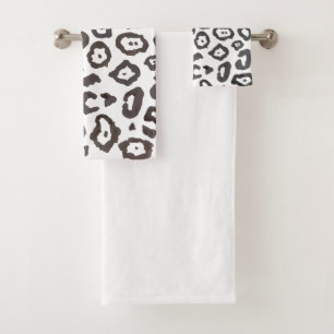 Leopard Print Animal Print Pattern Bath Towel Set