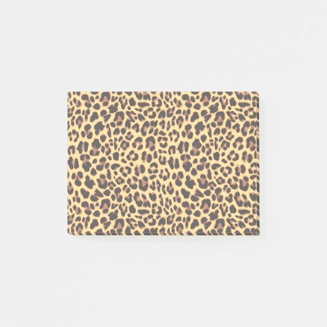 Leopard Print Animal Skin Pattern Post-it Notes (Front)