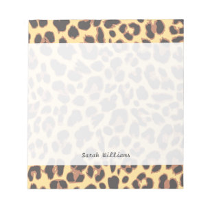 Leopard Print Animal Skin Patterns Notepad
