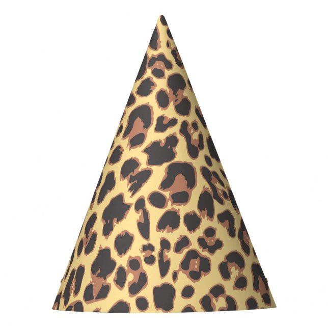 Leopard Print Animal Skin Patterns Party Hat (Front)