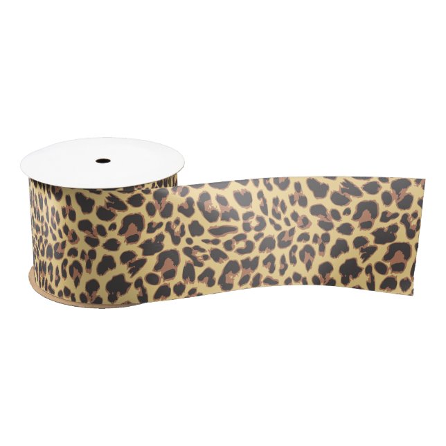 Leopard Print Animal Skin Patterns Satin Ribbon (Spool)