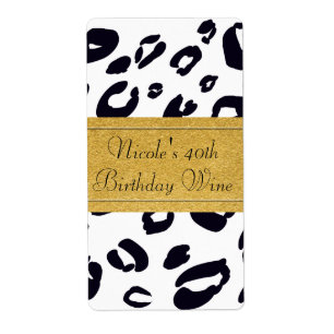 Leopard Print (ANY COLOR) Custom Party Wine Label