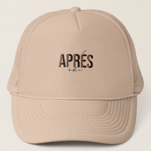 Leopard Print Après Ski Design Trucker Hat