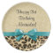 Leopard Print Aqua Blue Bow Girls Womens Birthday