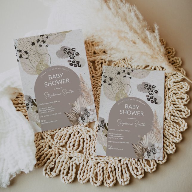 Leopard Print Baby Shower Invitation (Creator Uploaded)