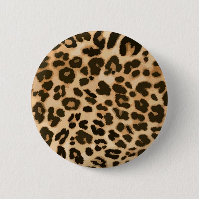 Leopard Print Background 6 Cm Round Badge (Front)