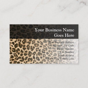Leopard Print Background Business Card