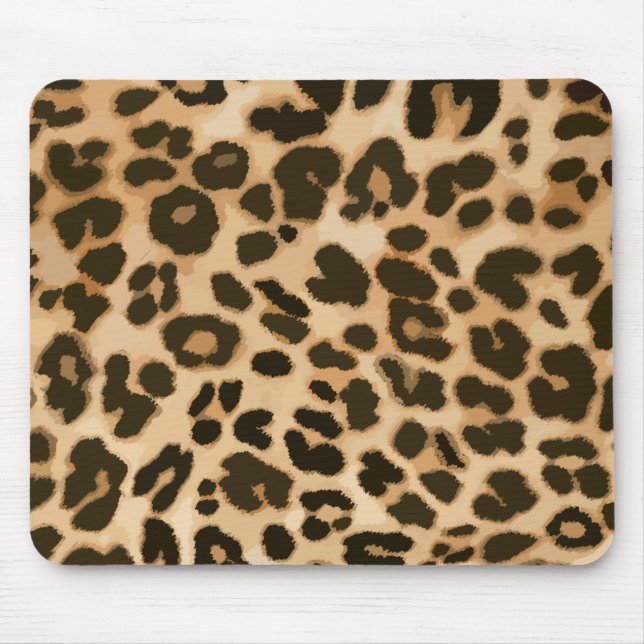 Leopard Print Background Mouse Mat (Front)