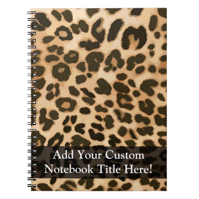 Leopard Print Background Notebook (Front)
