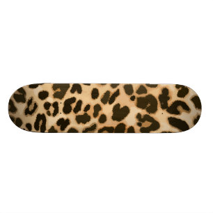 Leopard Print Background Skateboard
