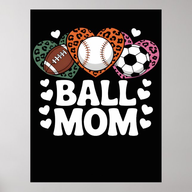 Leopard Print Ball Mom Shirt (Front)