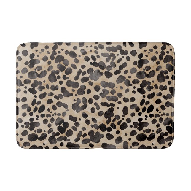 Leopard Print Bath Mat. Mat (Front)