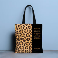 Leopard Print Believe Stylish Modern Personalised
