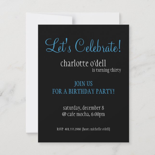 leopard print birthday invitation (Front)