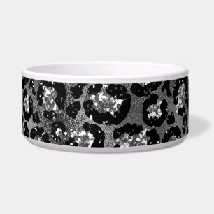 Leopard Print Black and Silver Grey