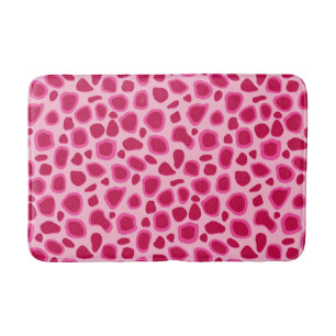Leopard Print, Black and White Bath Mat