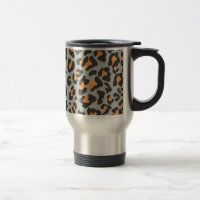 Leopard Print Black, Grey, Orange