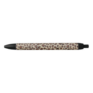 Leopard Print Black Ink Pen