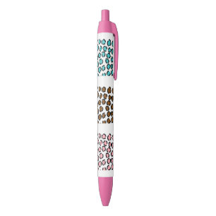 Leopard Print Black Ink Pen