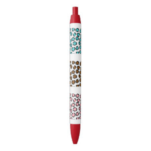 Leopard Print Black Ink Pen