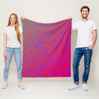 leopard print blanket with psychedelic gradient
