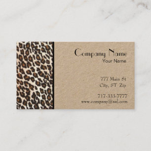 Leopard Print Border Business Card