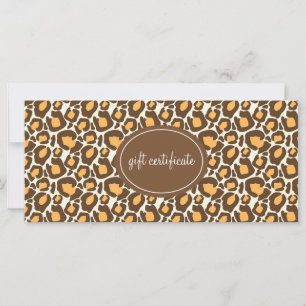 Leopard Print Boutique Style Gift Certificates