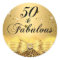 Leopard Print Bow 50 & Fabulous Birthday Sticker