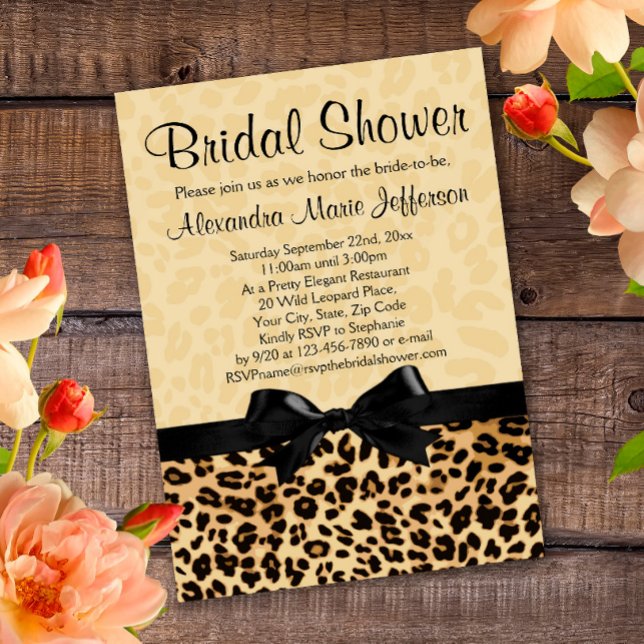 Leopard Print Bridal Shower Invitation (Creator Uploaded)
