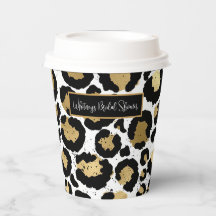 Leopard Print Bridal Shower Paper Cups