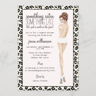 Leopard Print Bride Lingerie Shower Invitation