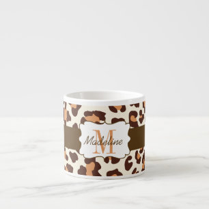 Leopard Print Brown Tan Cream Espresso Mug