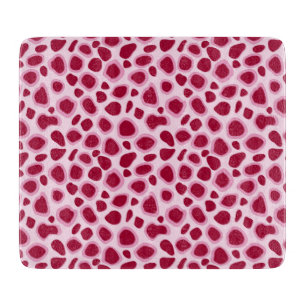 Leopard Print - Burgundy and Pink Cutting Board