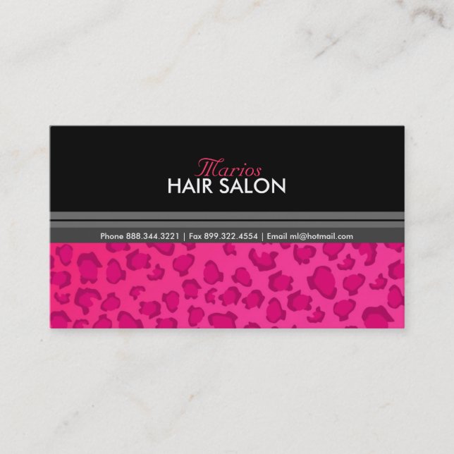 Leopard Print - Business Card (Front)