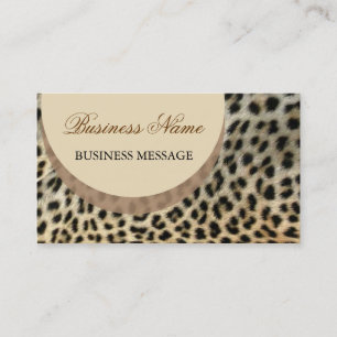 Leopard Print  Business Card Template